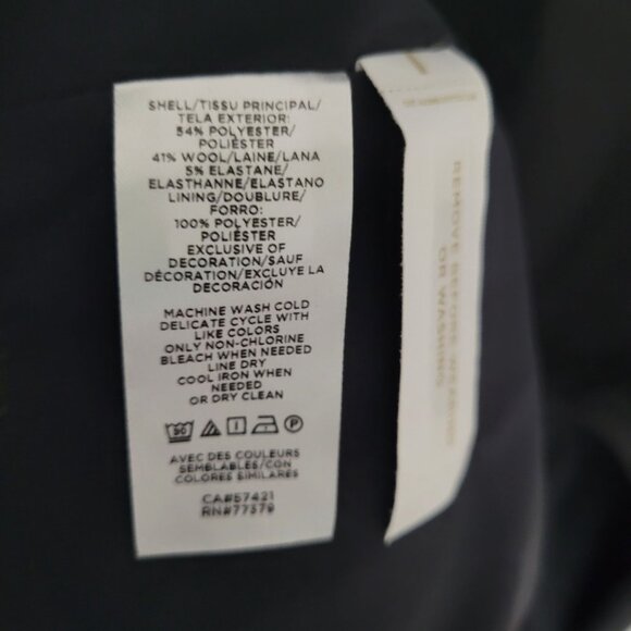 Ann Taylor Womens Tropical Wool Belted Notched Collar Dress Size 10 Charcoal NWT - Picture 6 of 12